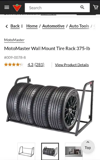Heavy duty tire rack. Hard used.. took it down from the cottage Mounting bolts included. I have 2, $...