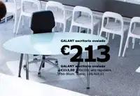 IKEA Galant glass top desk