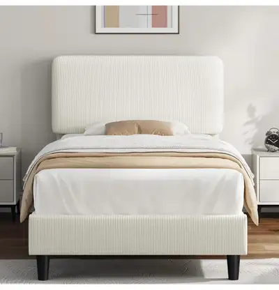 New In Box Modern Twin Bed Frame, View more