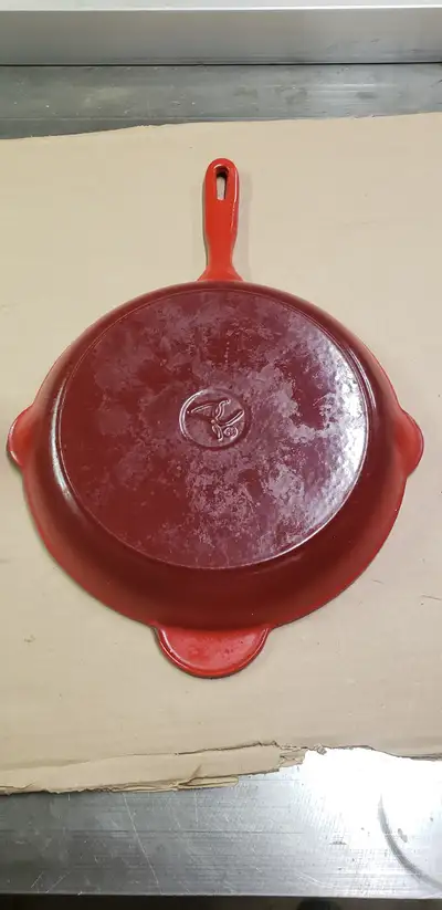 $40 PC 13 INCH ENAMEL CAST IRON SKILLET, View more