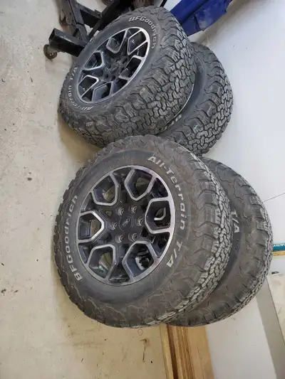 I'm selling my stock F150 rims and tires Probably about 85 Percent tread left Also comes with a seco...