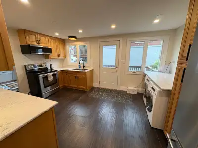 Large split level main floor and upper 2 bedroom apartment for rent with utilities included. Just re...