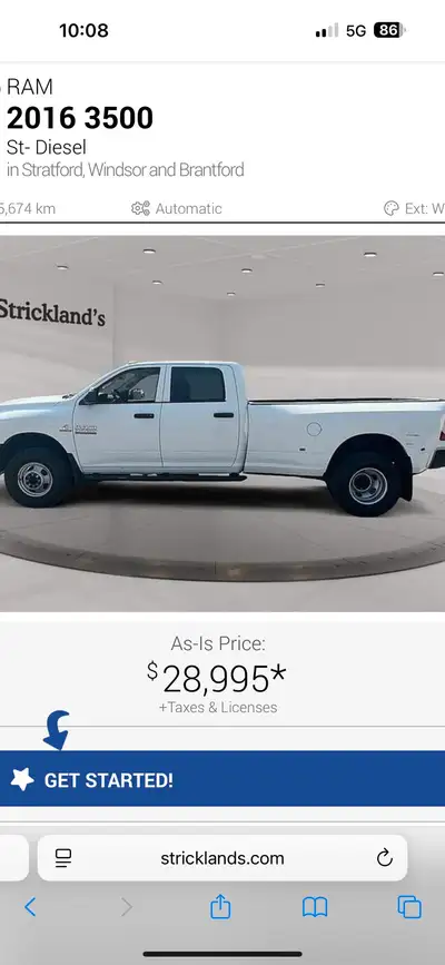 2016 Ram Cummins Diesel - Duelly -3500 Series Very rare truck Franchise dealership - Recent trade in...