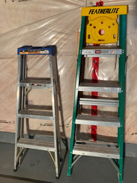 4’ and 5’ aluminum ladders 