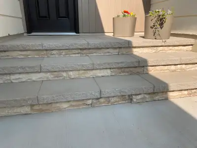 Techo-Bloc Graphix Cap - Beige Cream Stones. 20inches x 14inches x 3inches. Reversible cap. Texture:...