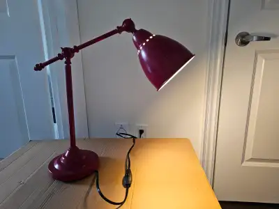 IKEA 17118 Desk Work Lamp Adjustable Arm Head Metal Light Colour: red Condition: Excellent, works pe...