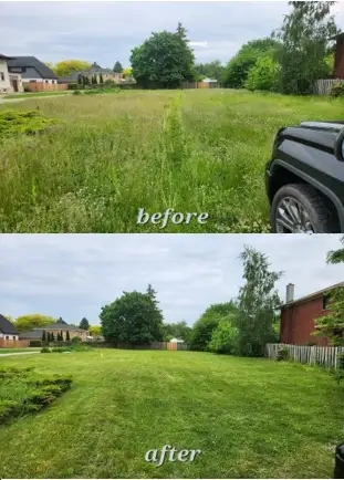 Grass cutting and landscaping., View more