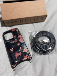 BANDOLIER iPhone 14 Pro Bobby Floral Case + NWT Crossbody Strap