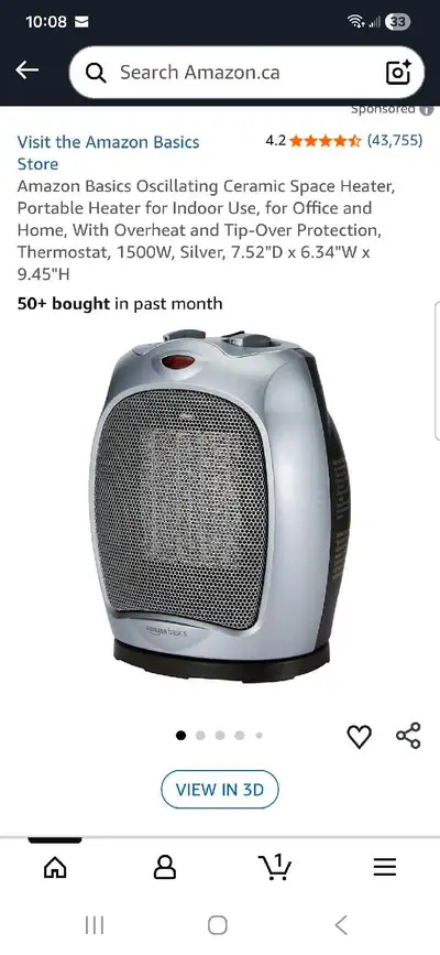 Amazon Basics Heater, View more