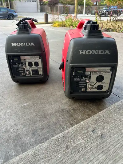 For sale are two used Honda EU2000i generators, known for their reliability and quiet operation. The...