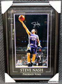 Steve Nash autographed framed printWG Authentic COA