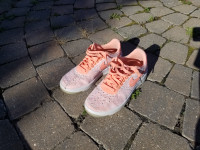 Nike Flyknit Airforce Ones AF1s Pink / Salmon Women's Size 10