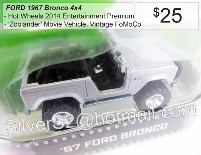 !HOT WHEELS 2014 Retro Entertainment ZOOLANDER FORD 1967 Bronco! in Toys & Games in City of Toronto - Image 6