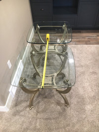 Glass Coffee Table and 2 End Tables