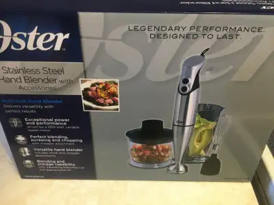 NEW OSTER STAINLESS STEEL HAND BLENDER & MORE ITEMS, View more