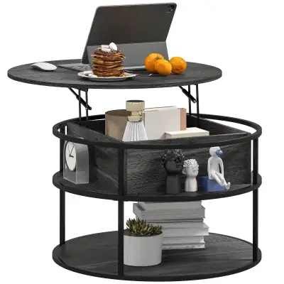 HOMCOM Lift Top Coffee Table with Storage, View more