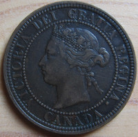 CANADA LARGE CENT VICTORIA 1 CENT 1876 CLASSIC CANADIAN COIN