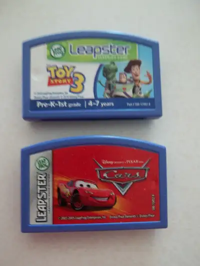 Leapster Toy Story 3- age 4-7 Leaspster Cars- doesn't say age group EACH GAME IS SELLING FOR $15