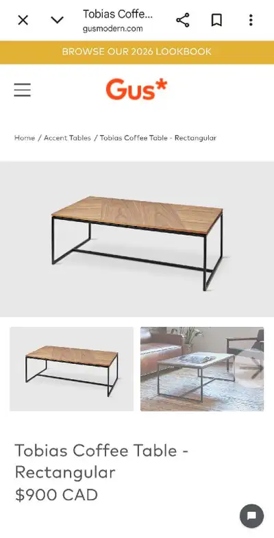 Gus Modern Coffee Table, View more