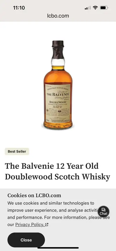 The Balvenie DoubleWood 12 single malt whisky gains its distinctive character from being matured in...