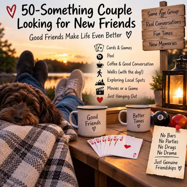 50 Something Couple Looking for New Friends