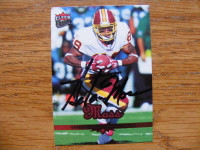 Santana Moss Autographed Washington Redskins 8x10 PF Photo Running