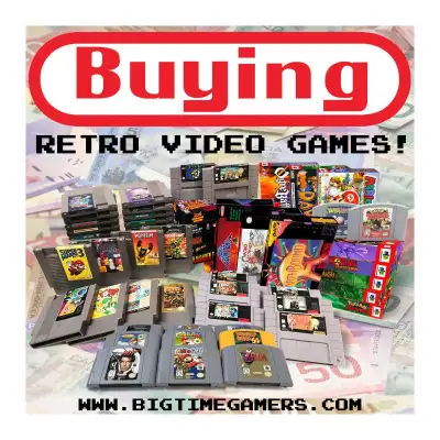 We are currently buying buying buying. NINTENDO SUPER NINTENDO NINTENDO 64 N64 GAMECUBE GAMEBOY WII...