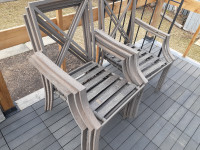6 Metal Patio Chairs/Cushions