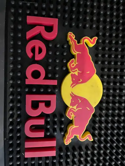 Red Bull Bar Mat Set 3.5” x 23.5” 11.5 x 23.5” In great condition