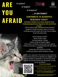 Feeling afraid of specific things? Participate in research!