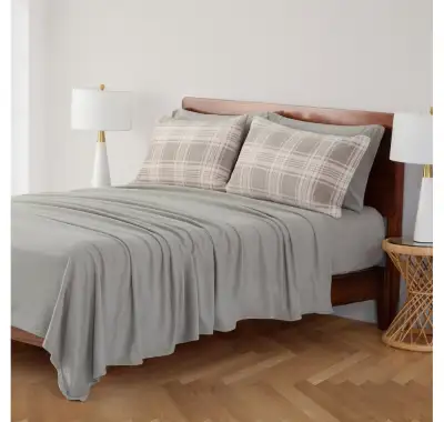 New Berkshire Blanket Polar Fleece 6-Pieces Sheet Set Queen Sage, View more