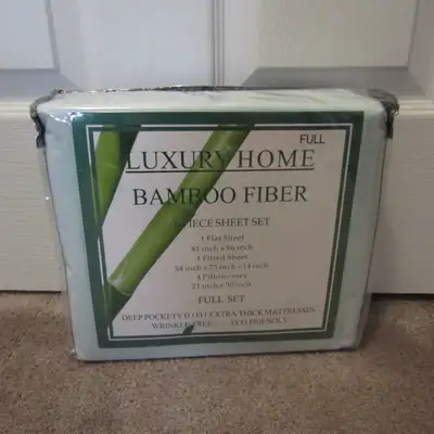 Luxury Home Light Green Bamboo Sheet Set Full NEW, View more