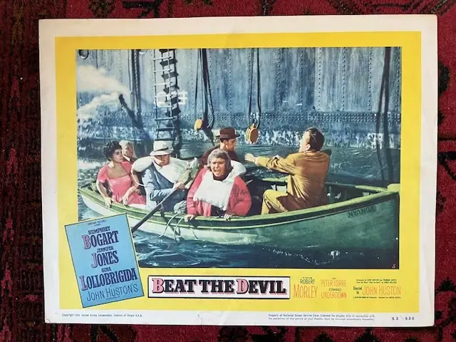 Vintage Humphrey Bogart BEAT THE DEVIL (1953) 11 x 14 Lobby Card in Arts & Collectibles in City of Toronto - Image 2
