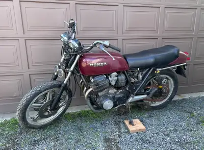 1977 Honda CB750F, not running not seized. 29,000 miles. Comes with ownership. No trades. $900