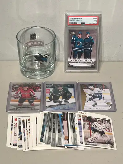 San Jose Sharks Glass Celebrini Young Guns Hockey Card Lot, View more