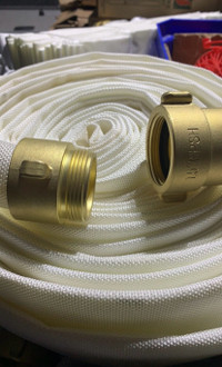 75’ and 100’ 1.5” diameter fire hoses 