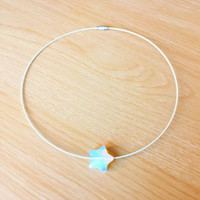 Women's Jewelry - NEW - Pink and Blue Holographic Star Necklace