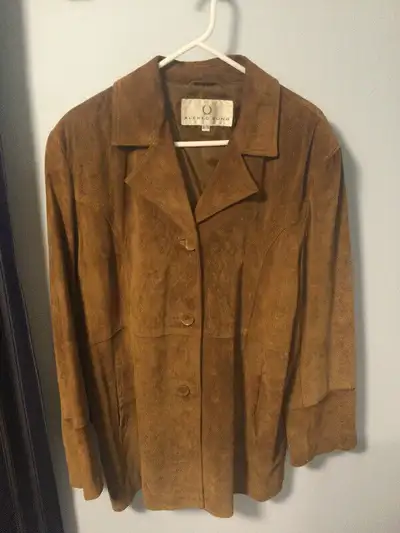 Ladies Alfred Sung Genuine Leather Suede coat, View more