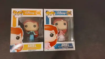 Ariel Funko pops, unopened in good condition.