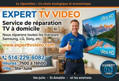 Réparation de téléviseurs HD pour Ste-Julie, View more