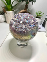 Angel Aura Quartz Sphere crystal geode