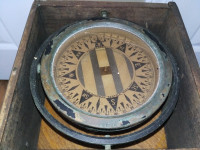 Antique Brass Liquid Filled E.M. SHERMAN DIDICO Marine Compass i