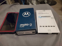 Motorola Cellphone, case, screen protector 256gb microsd $60