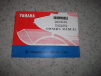 1973 Yamaha  SM292  Original Snowmobile Owner's Manual