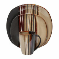 Dinner Plates - Hometrends Bazaar Brown