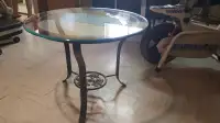 Table ronde en verre trempé