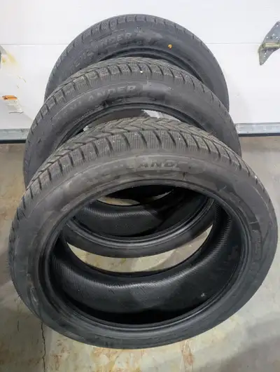 Three (3) Greenlander IceHawk winter tires 255-45 R20 all in very good condition with little wear.