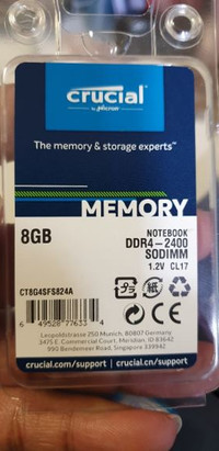 RAM 8GB DDR4 2400 MHz (NEUF)