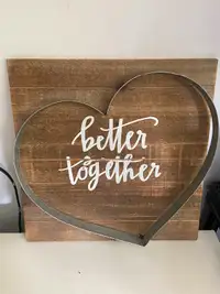 Rustic Better Together sign