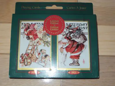 THE SATURDAY EVENING POST, SANTA CLAUS, UNOPENED PLAYING CARDS, View more